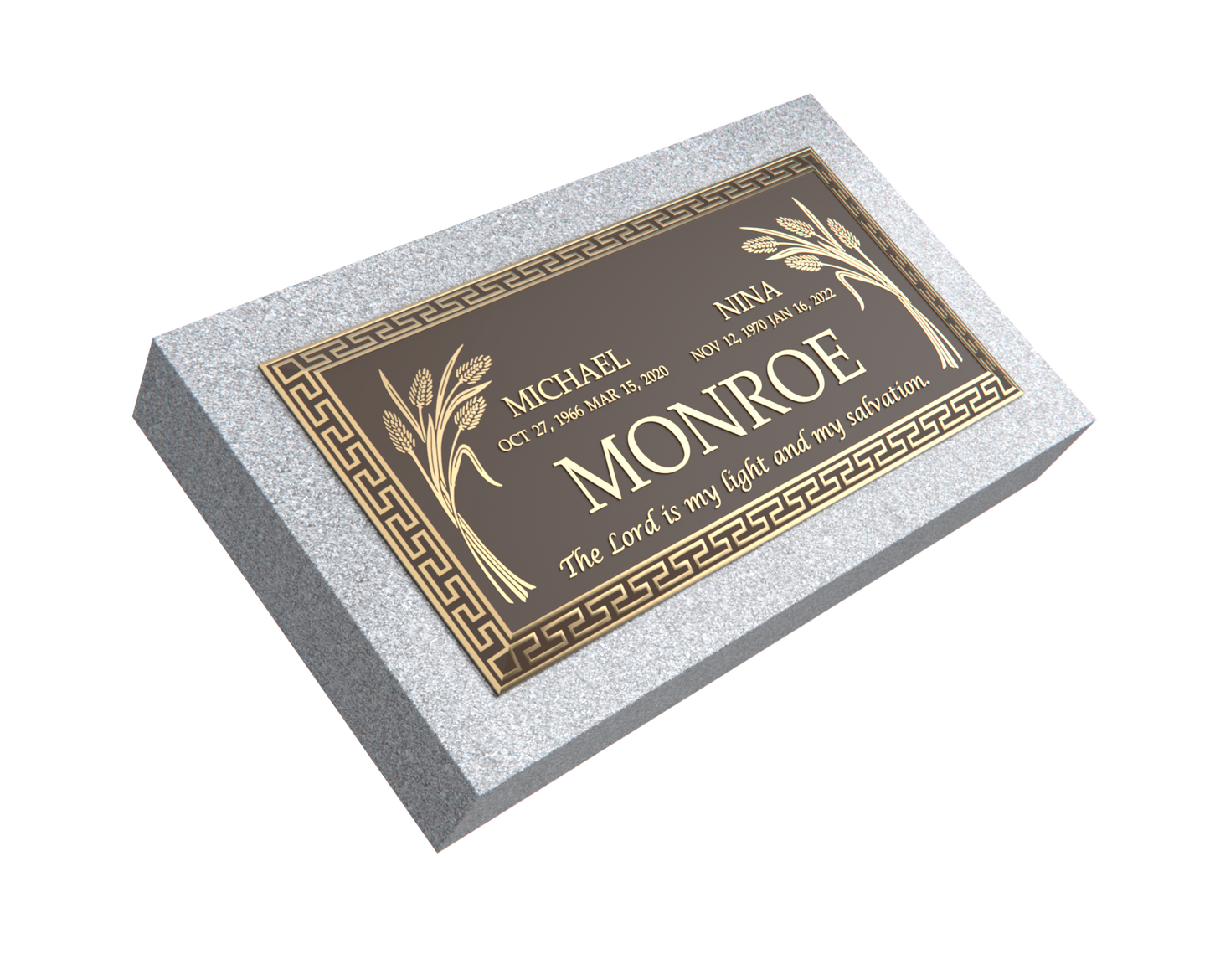 Premium Bronze Plaque 36"x 13" with Granite Base