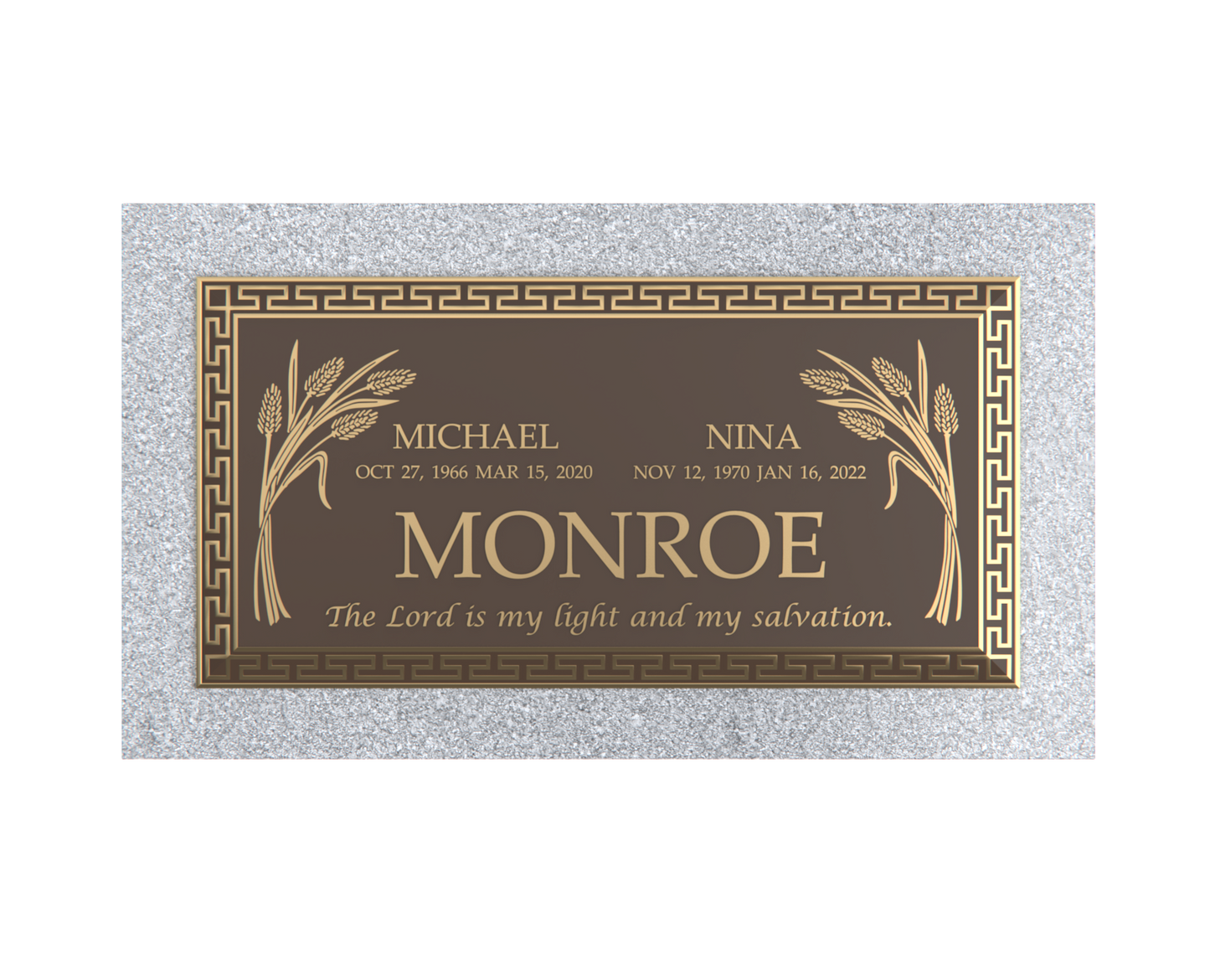 Premium Bronze Plaque 36"x 13" with Granite Base