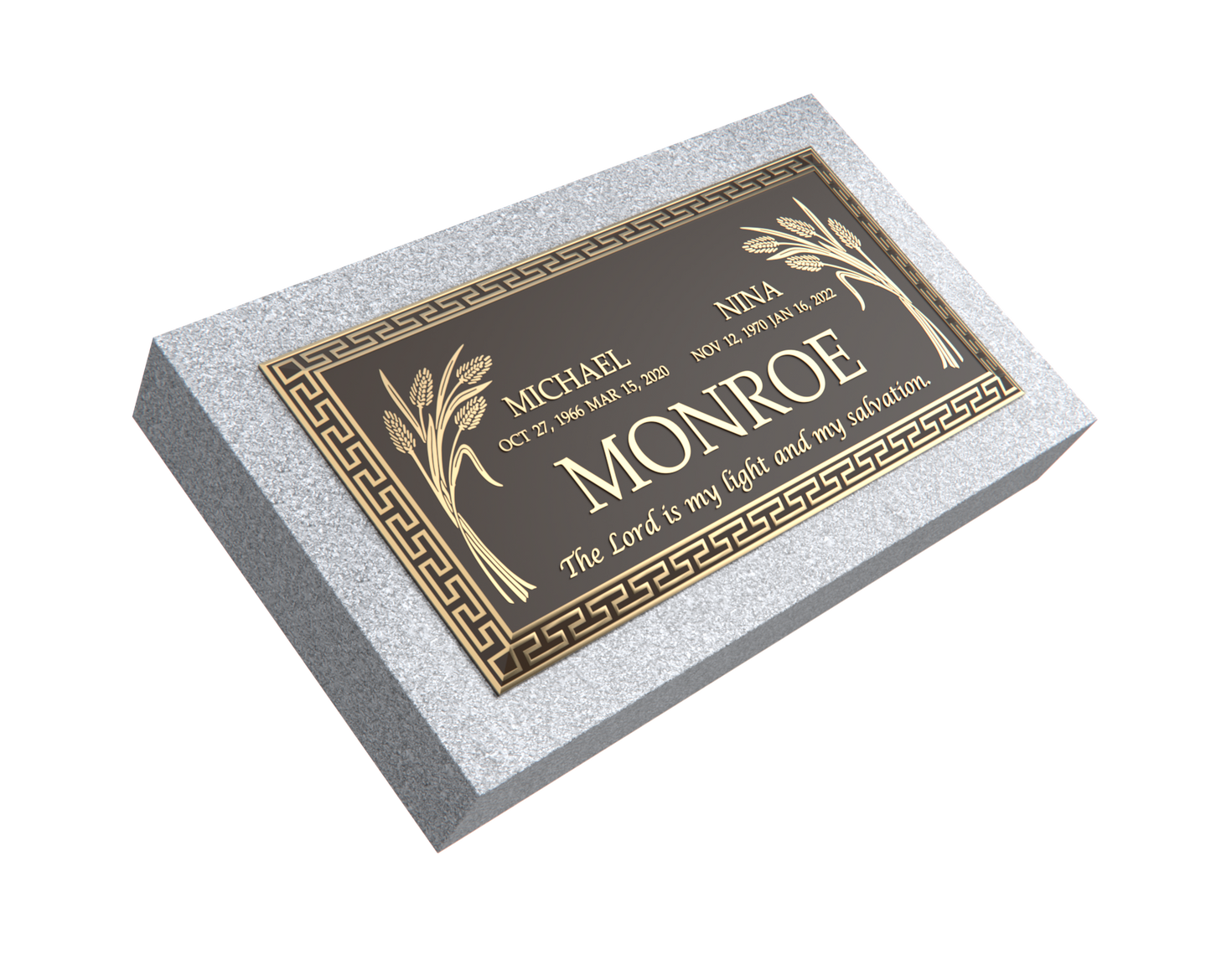 Premium Bronze Plaque 36"x 13" with Granite Base