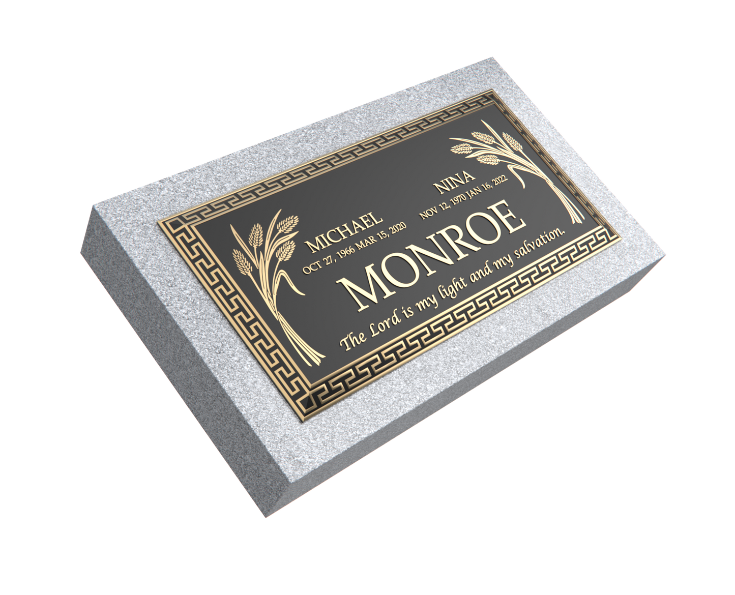 Premium Bronze Plaque 36"x 13" with Granite Base