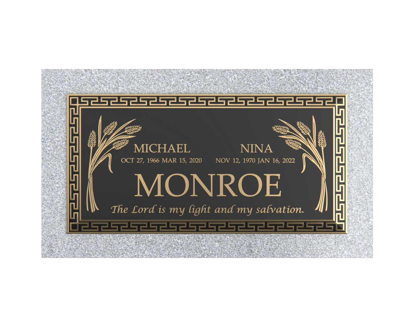 Premium Bronze Plaque 36"x 13" with Granite Base