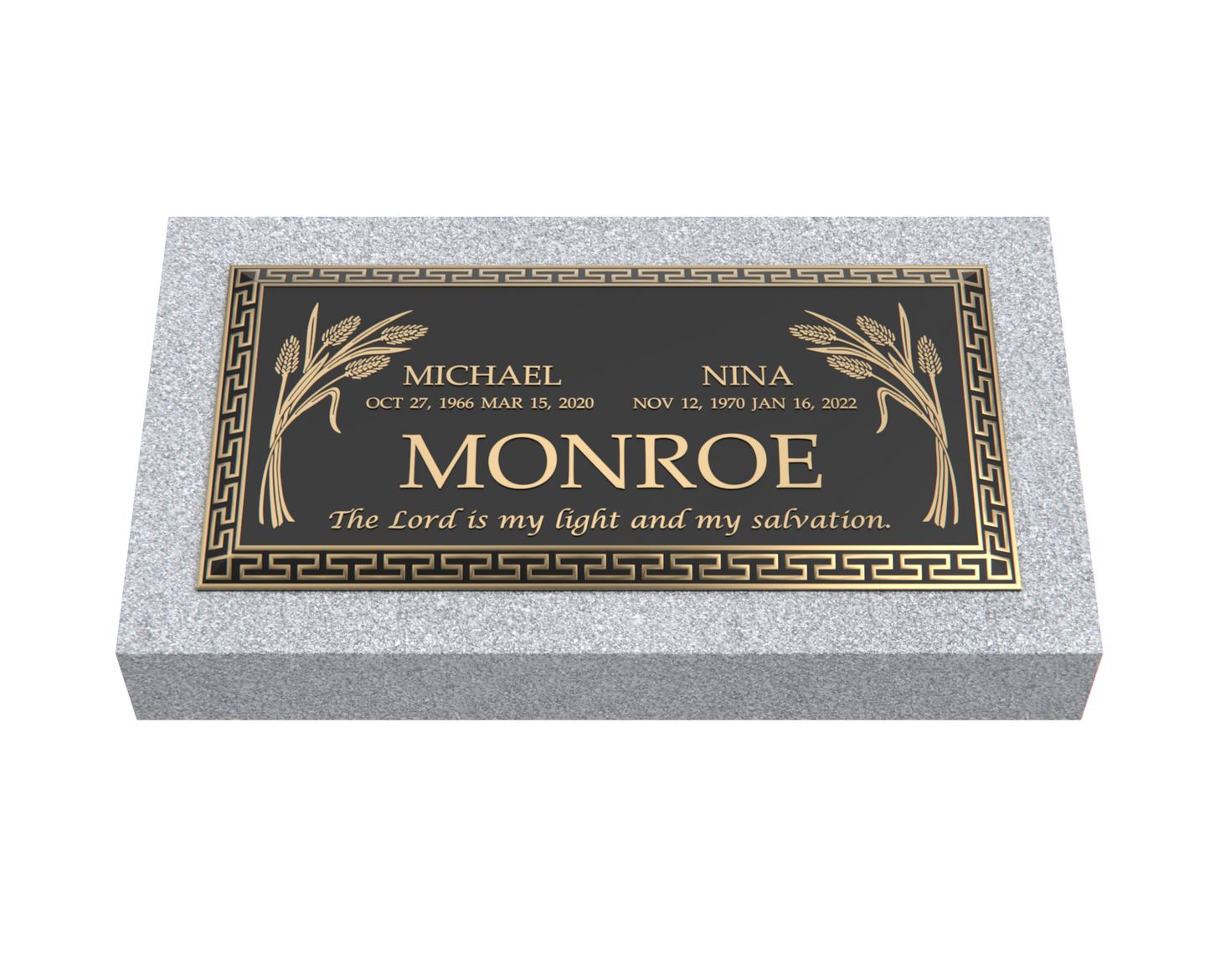 Premium Bronze Plaque 36"x 13" with Granite Base