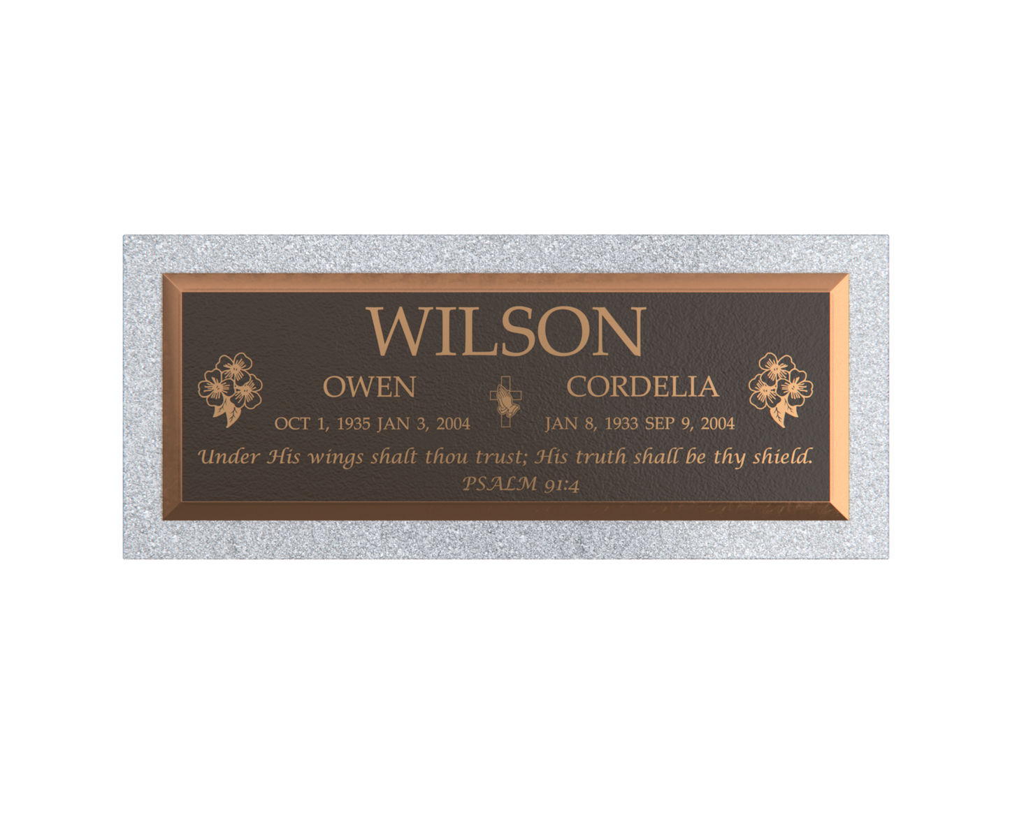 Premium Bronze Plaque 36"x 13" with Granite Base