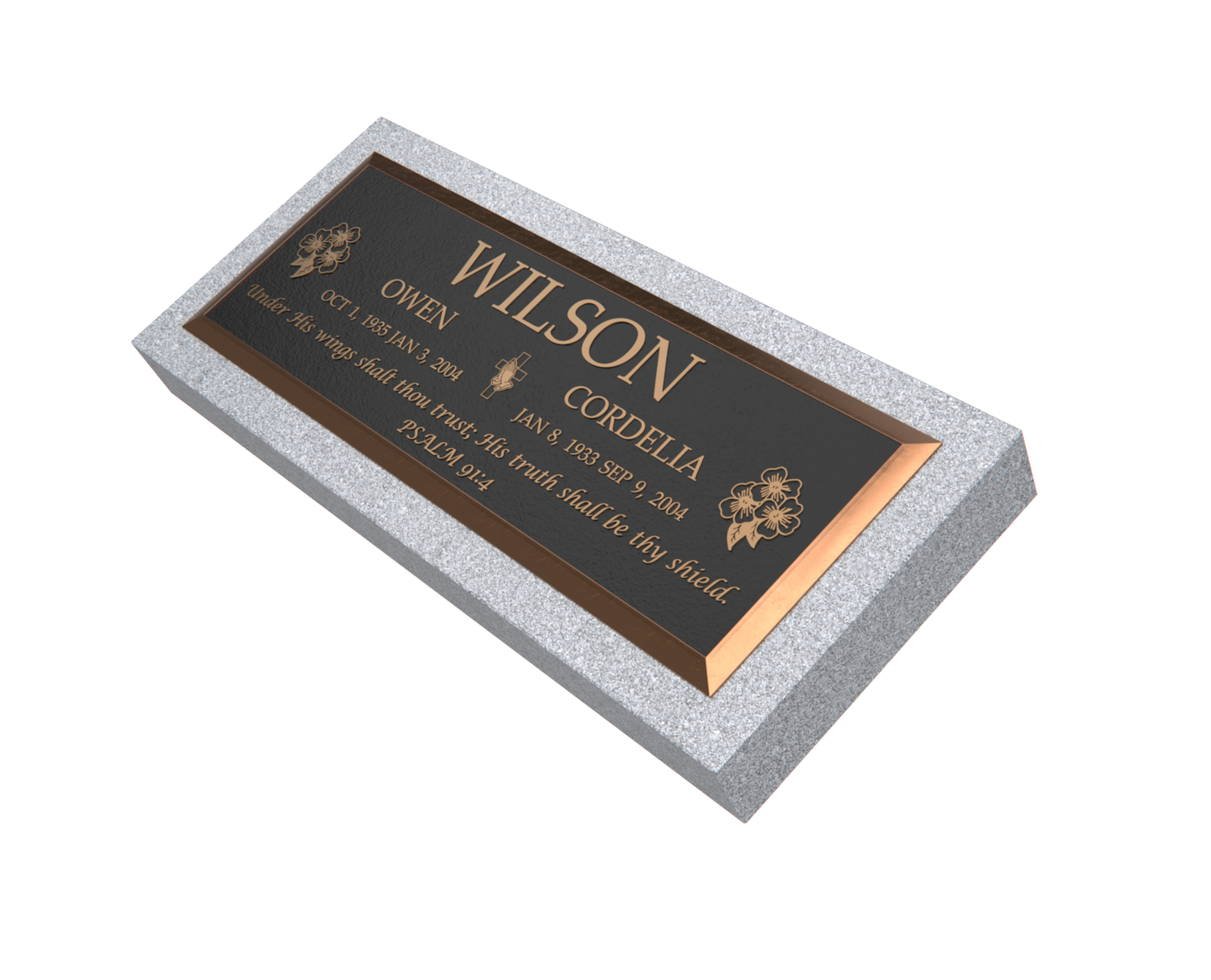 Premium Bronze Plaque 36"x 13" with Granite Base