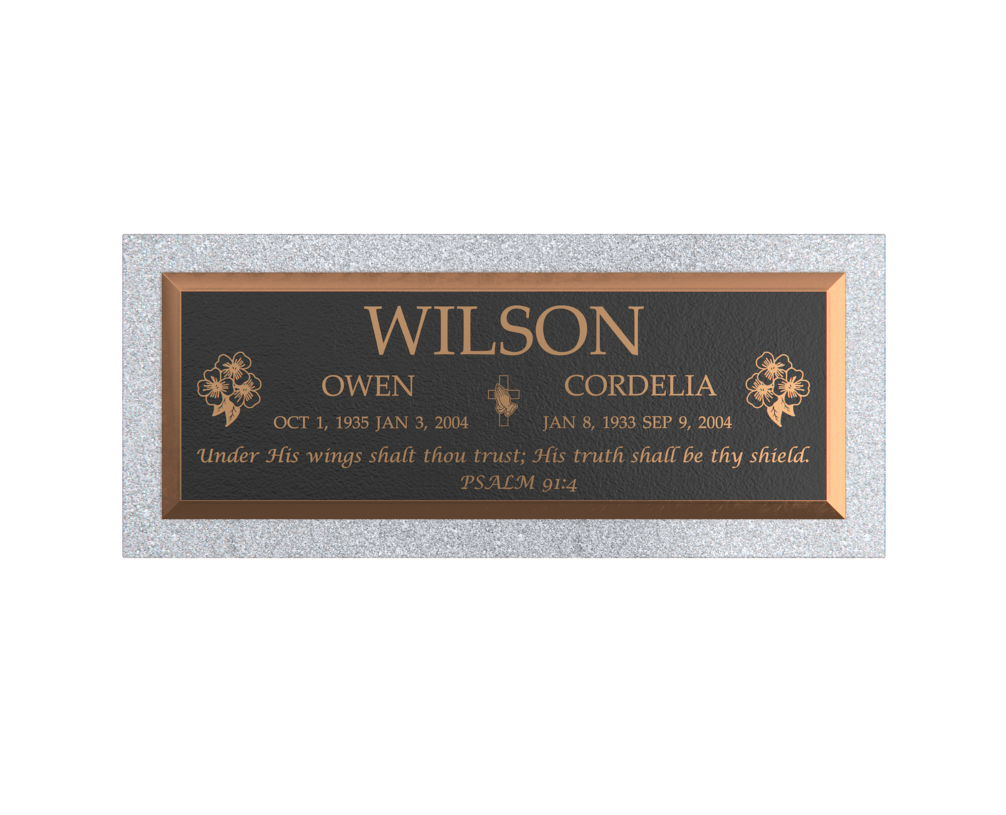 Premium Bronze Plaque 36"x 13" with Granite Base