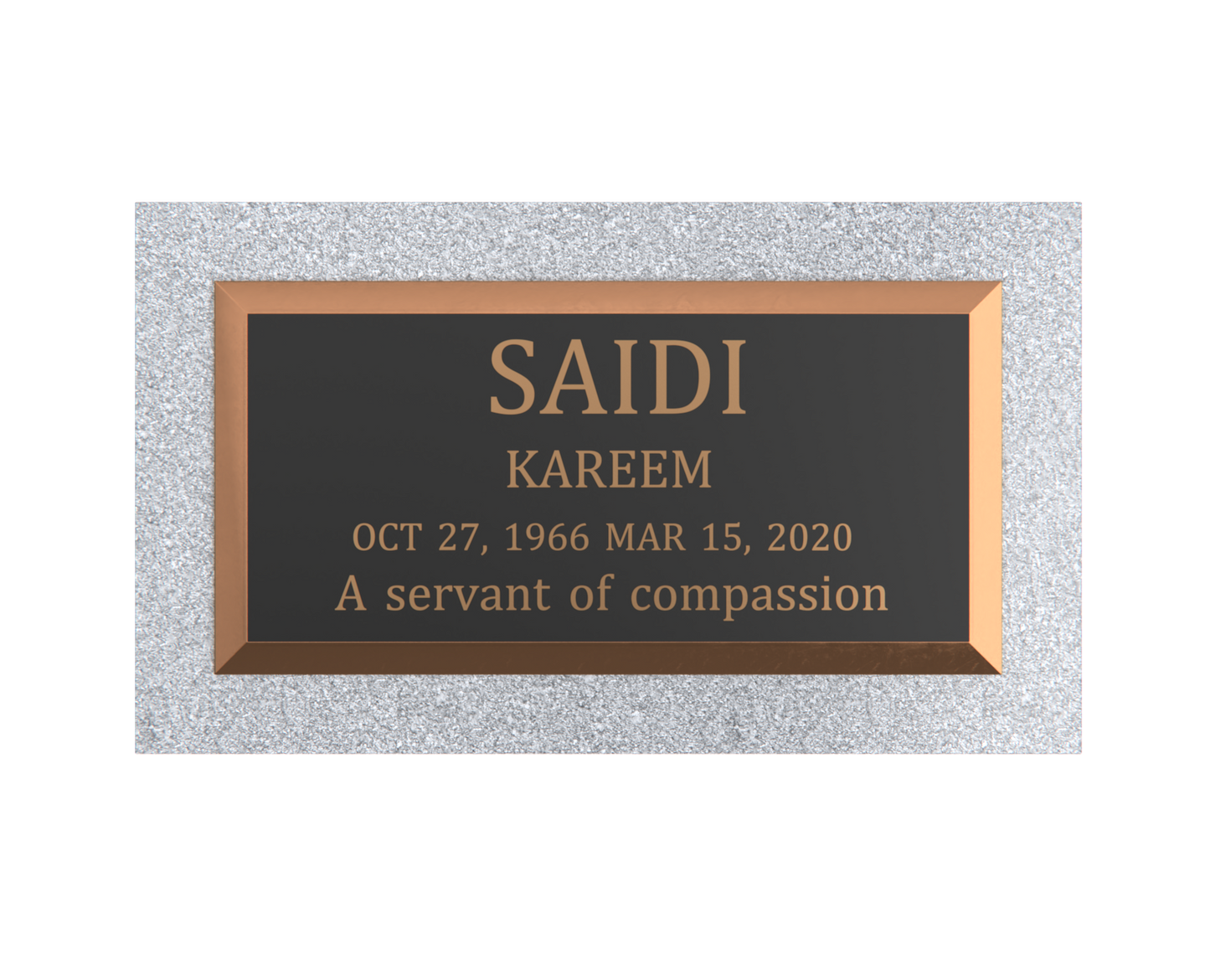 Premium Bronze Plaque 20"x 10" with Granite Base