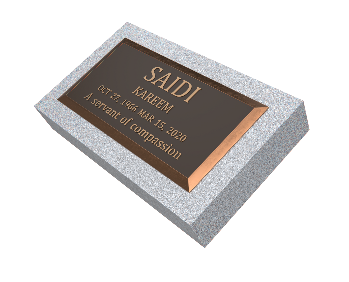 Premium Bronze Plaque 20"x 10" with Granite Base