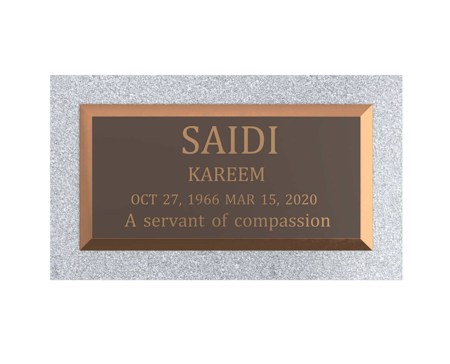 Premium Bronze Plaque 20"x 10" with Granite Base