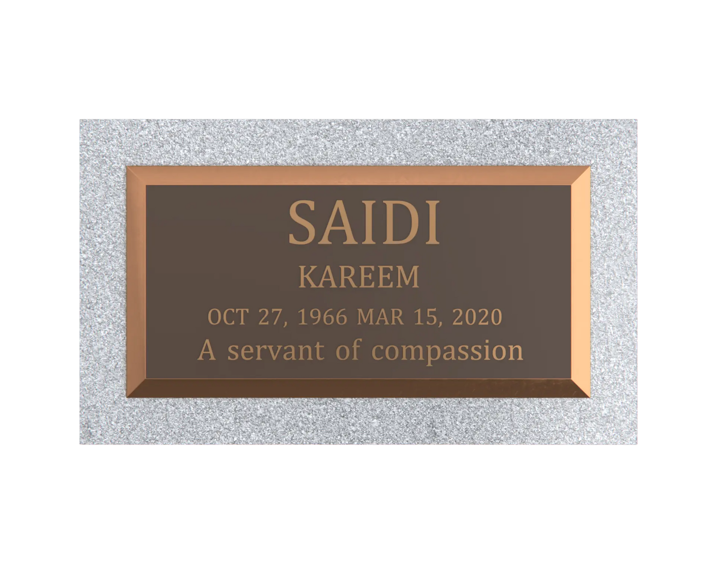 Premium Bronze Plaque 20"x 10"