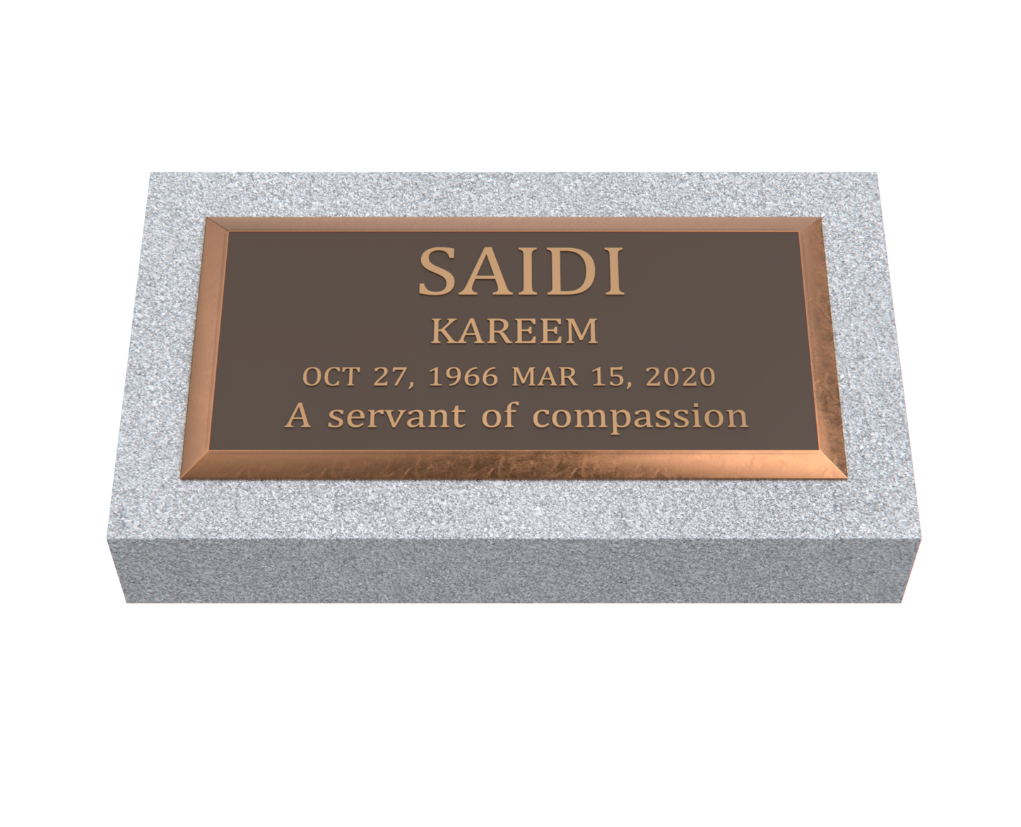 Premium Bronze Plaque 20"x 10" with Granite Base