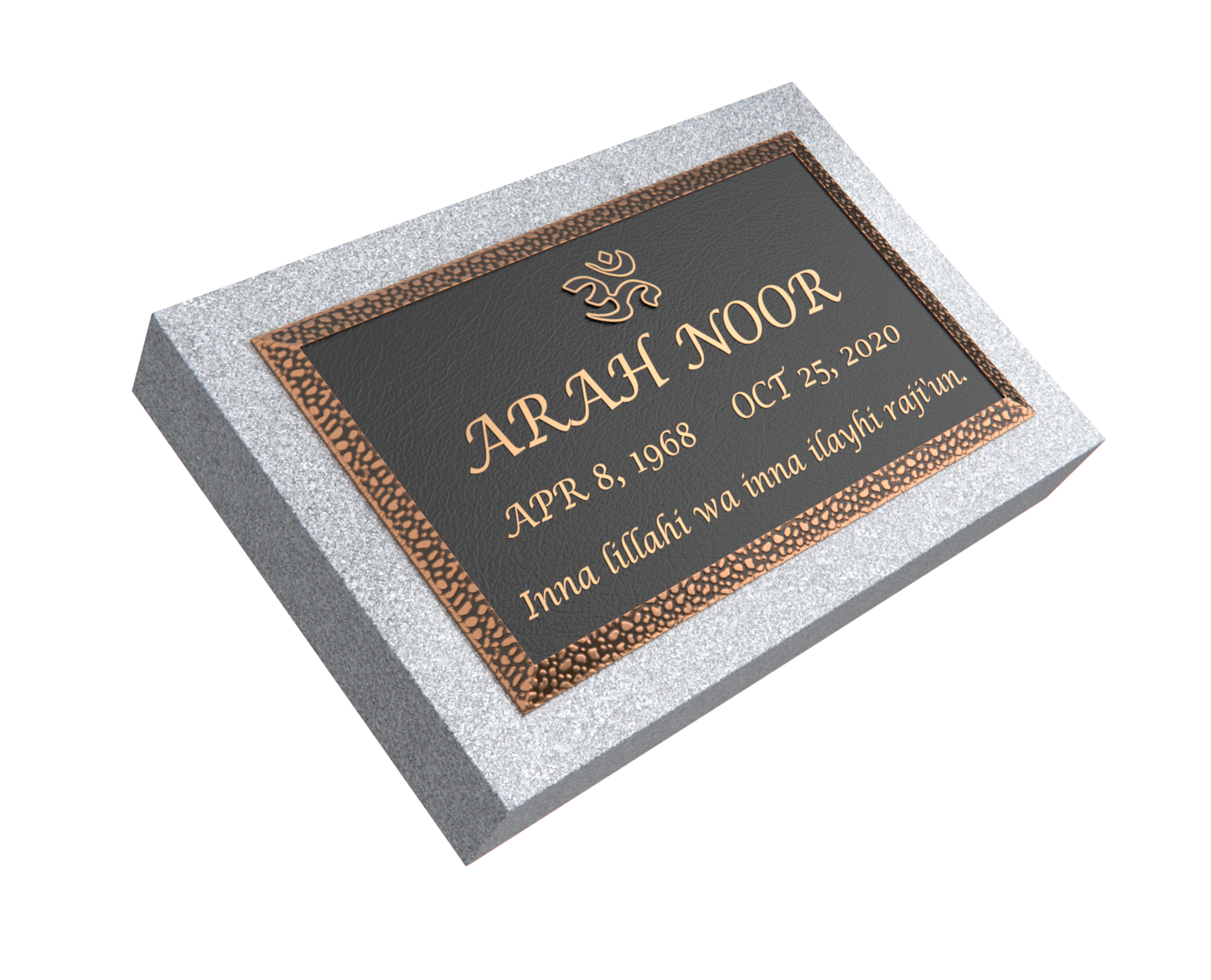 Premium Bronze Plaque 24"x 14" with Granite Base