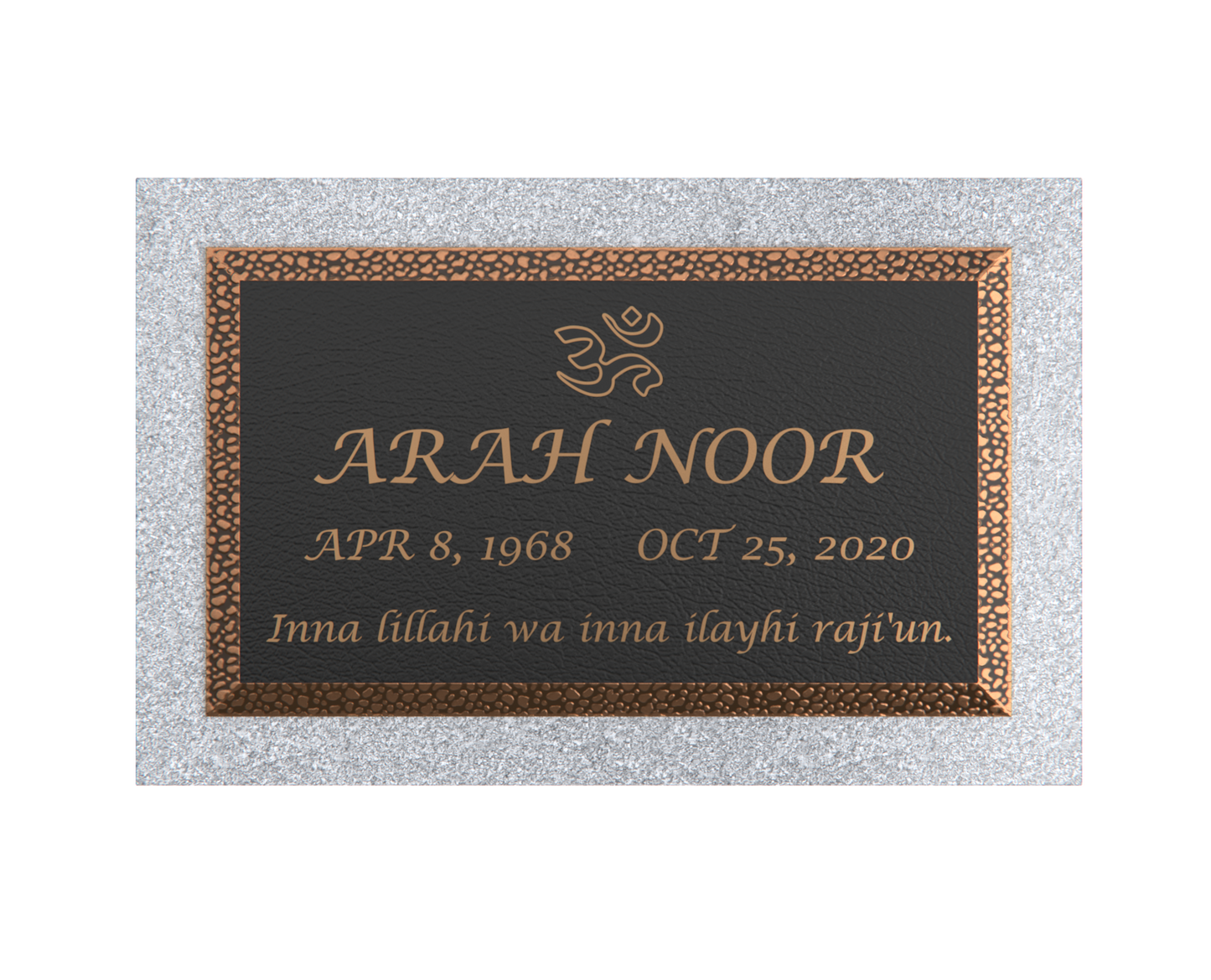 Premium Bronze Plaque 24"x 14" with Granite Base