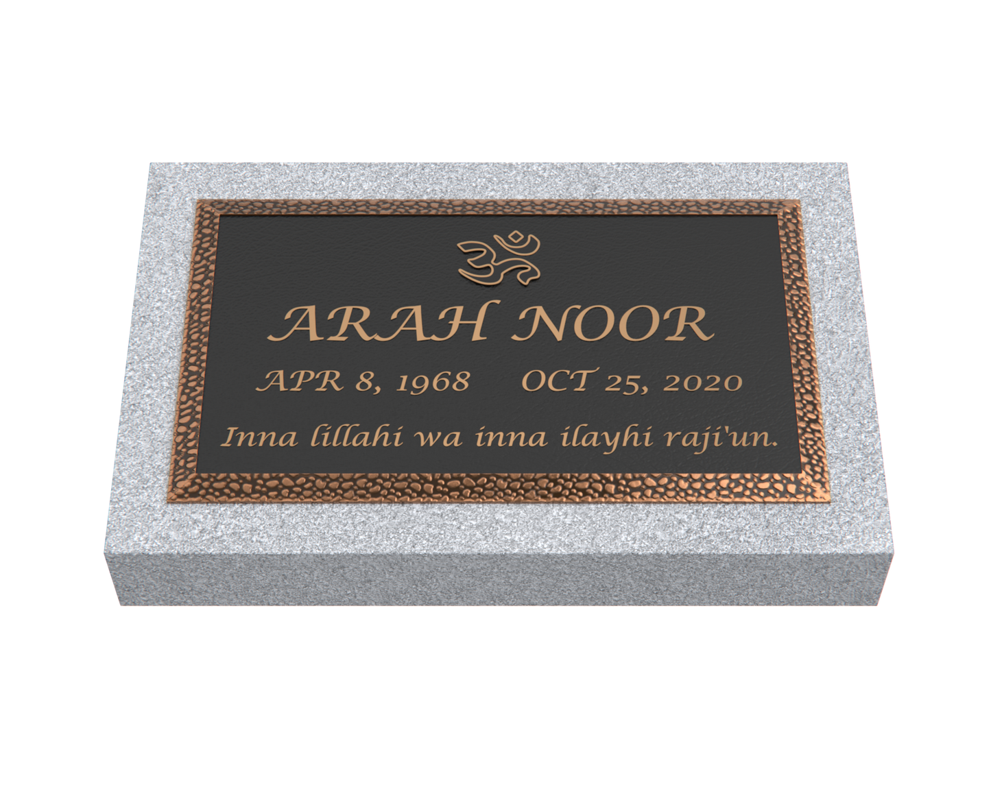 Premium Bronze Plaque 24"x 14" with Granite Base