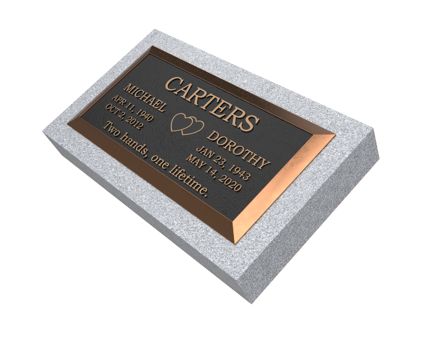 Premium Bronze Plaque 24"x 12" with Granite Base