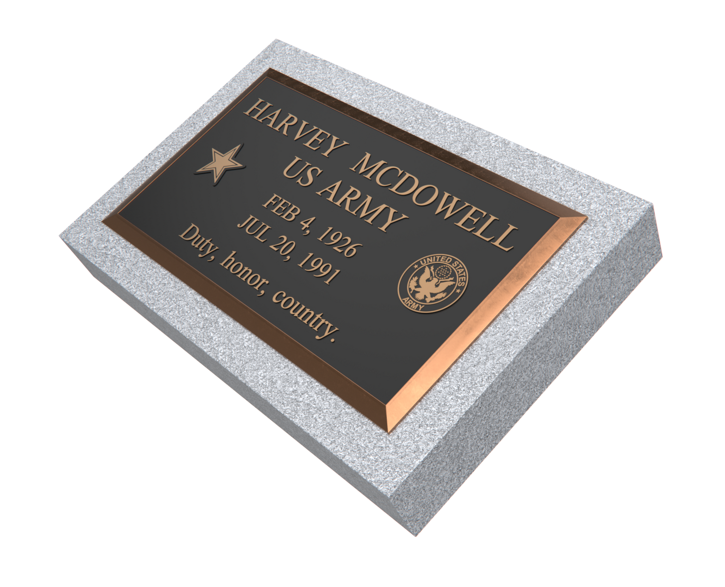 Premium Bronze Plaque 24"x 14" with Granite Base