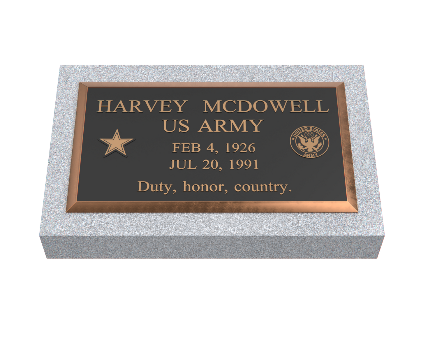 Premium Bronze Plaque 24"x 14" with Granite Base