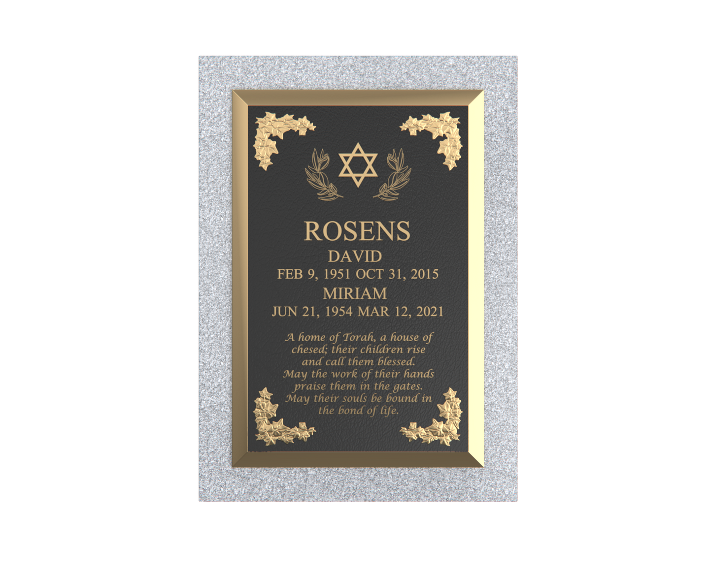 Premium Bronze Plaque 24"x 16" with Granite Base