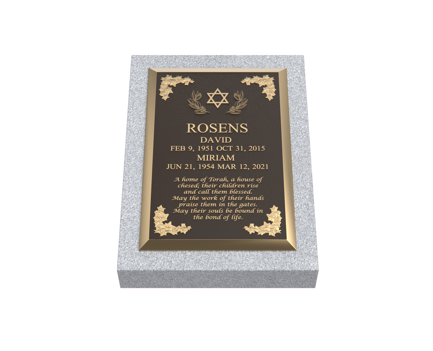 Premium Bronze Plaque 24"x 16" with Granite Base