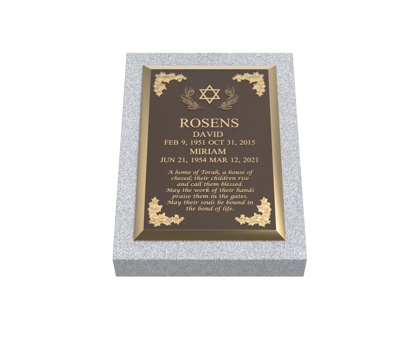 Premium Bronze Plaque 24"x 16" with Granite Base