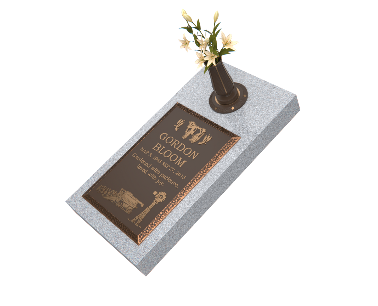 Premium Bronze Bevel Plaque 16"x 24" with Granite Base