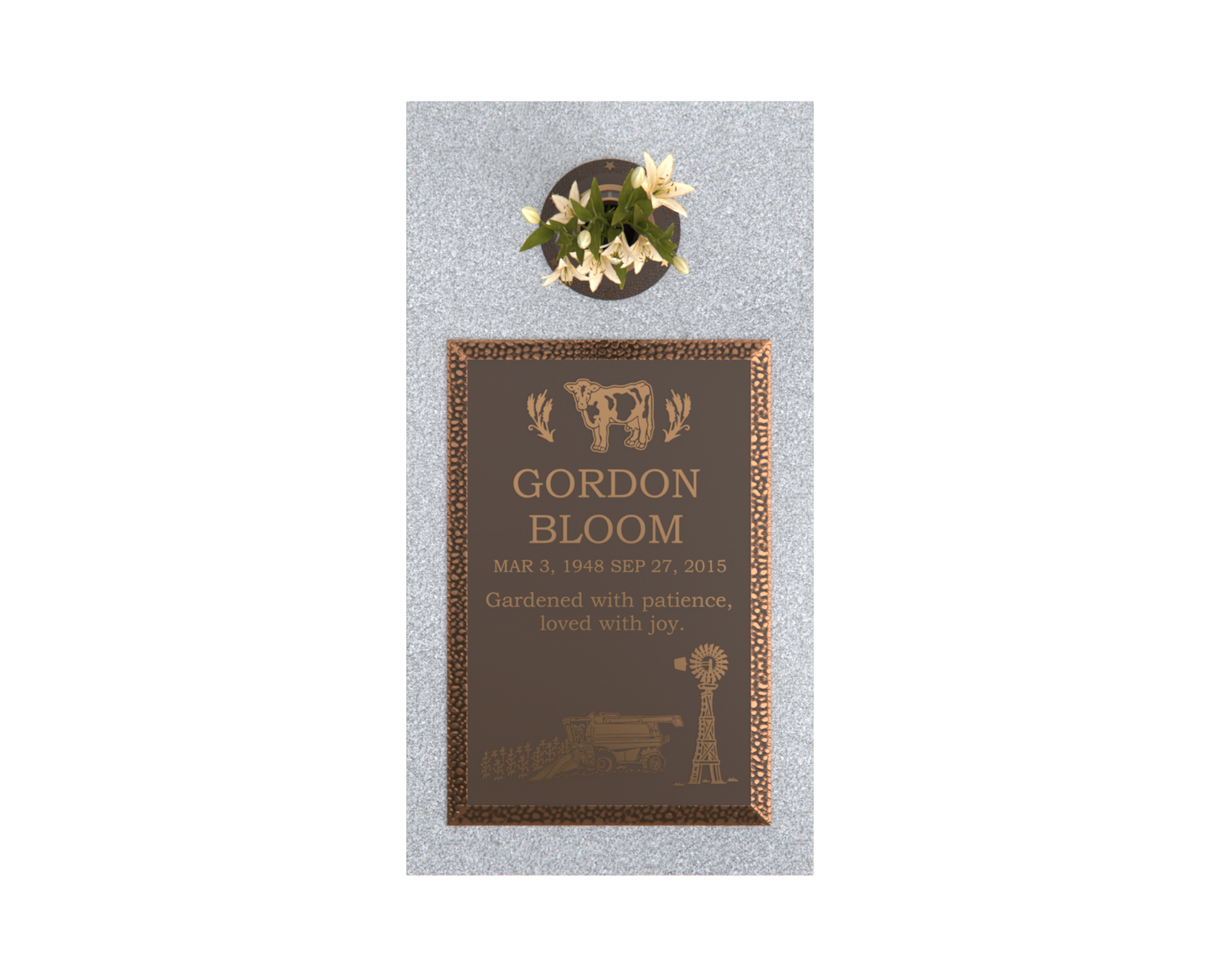 Premium Bronze Bevel Plaque 16"x 24" with Granite Base