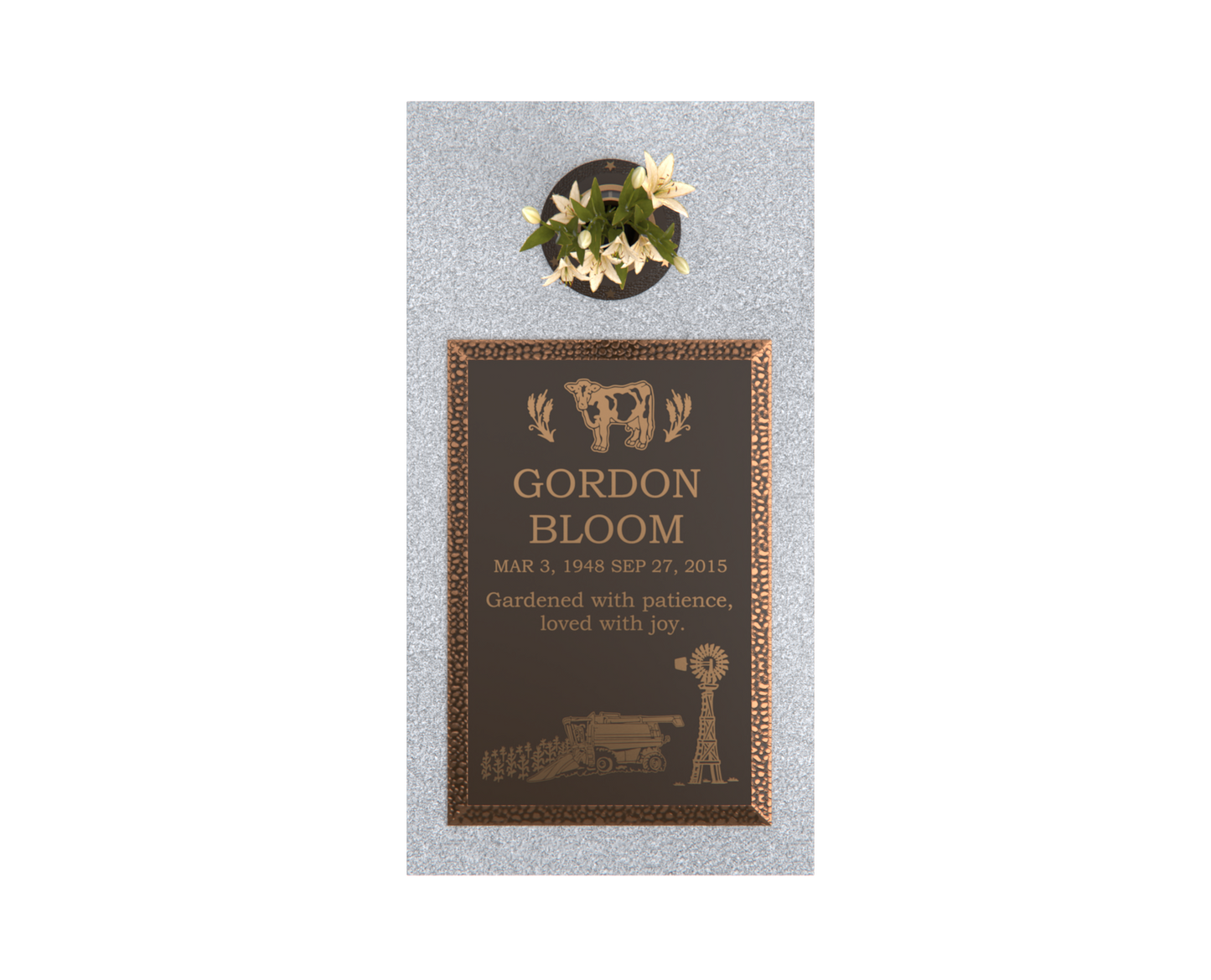 Premium Bronze Bevel Plaque 16"x 24" with Granite Base