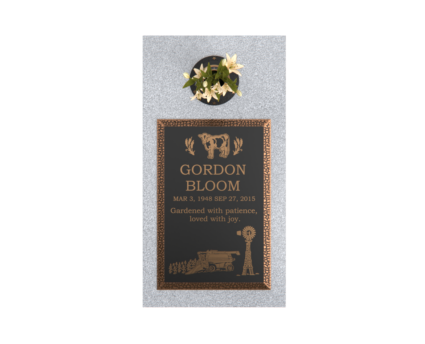 Premium Bronze Bevel Plaque 16"x 24" with Granite Base