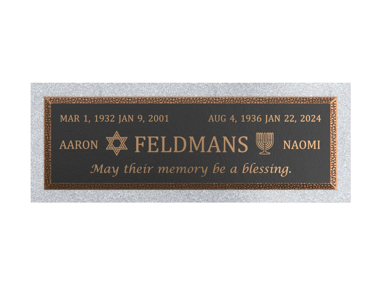 Premium Bronze Plaque 36"x 13"