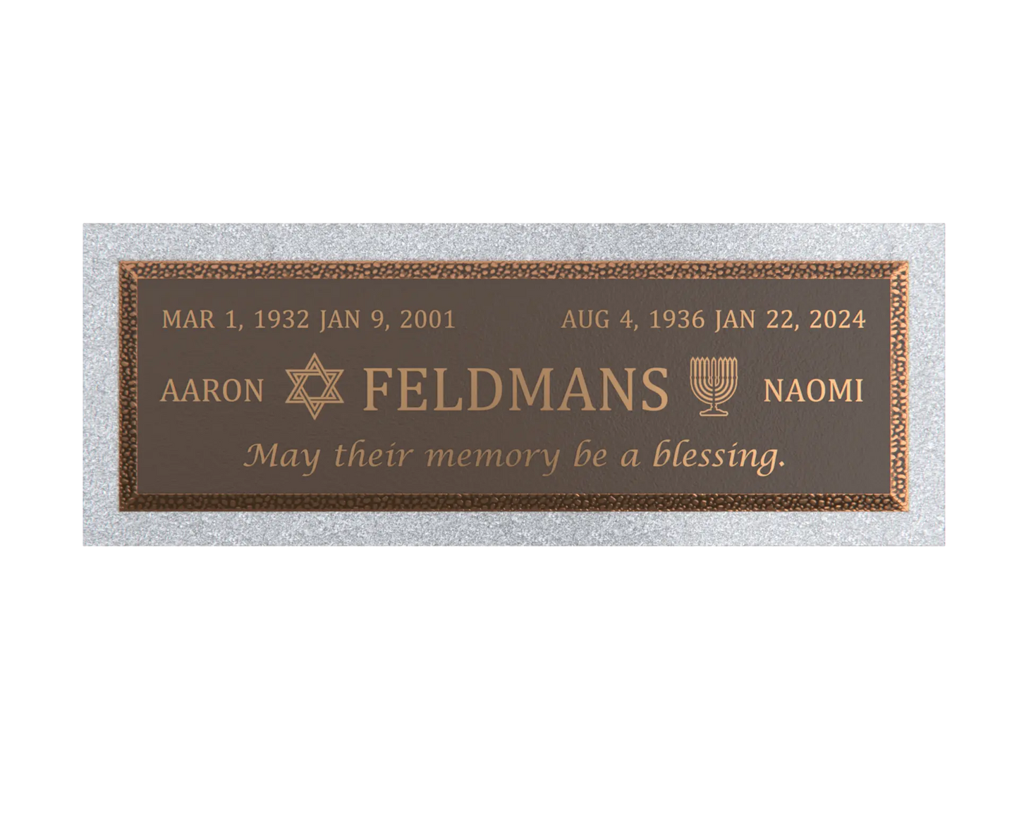 Premium Bronze Plaque 36"x 13"