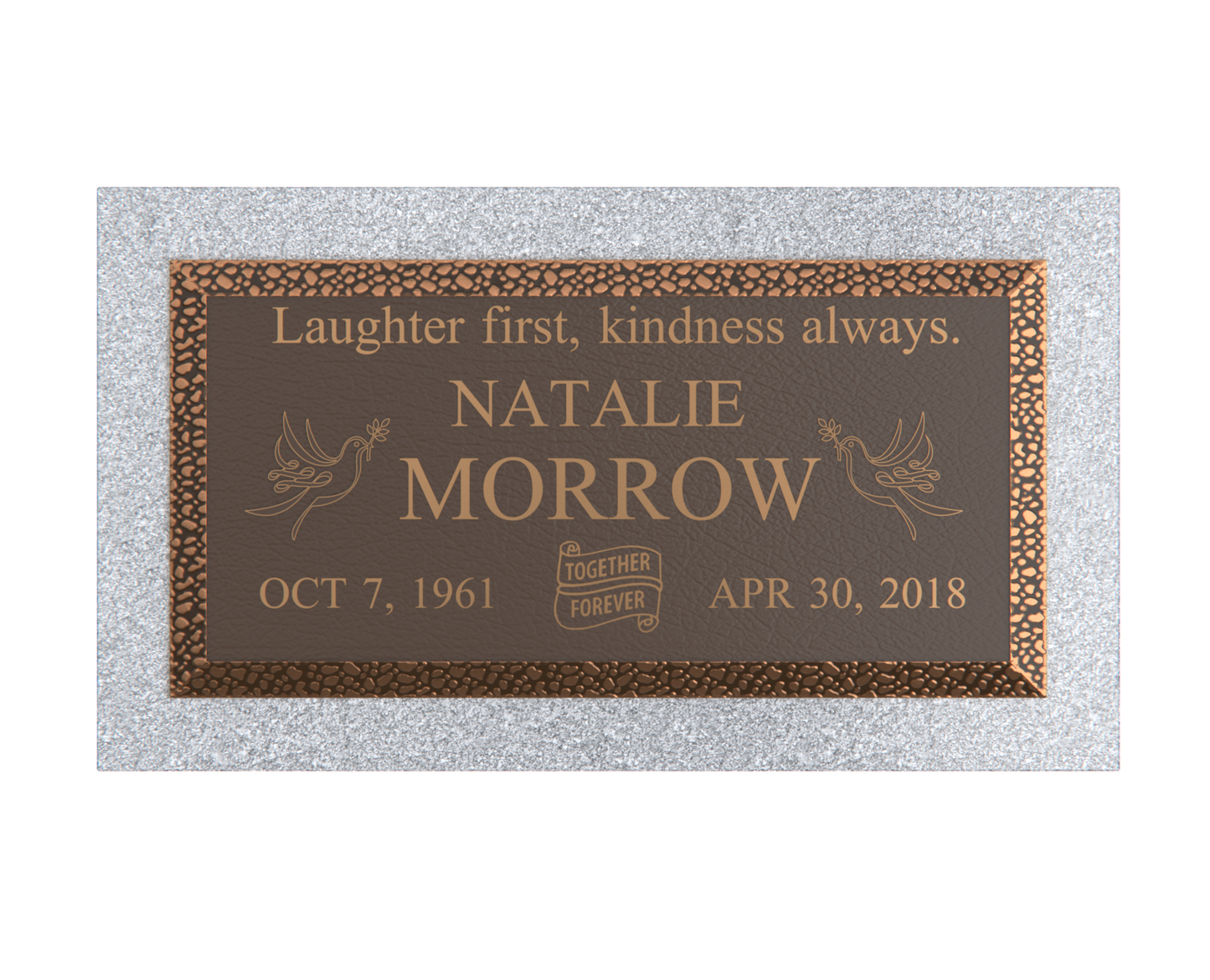 Premium Bronze Plaque 24"x 12" with Granite Base
