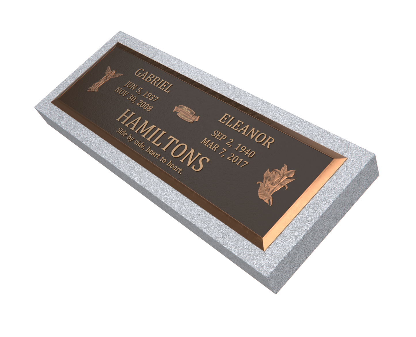 Premium Bronze Plaque 44"x 14" with Granite Base