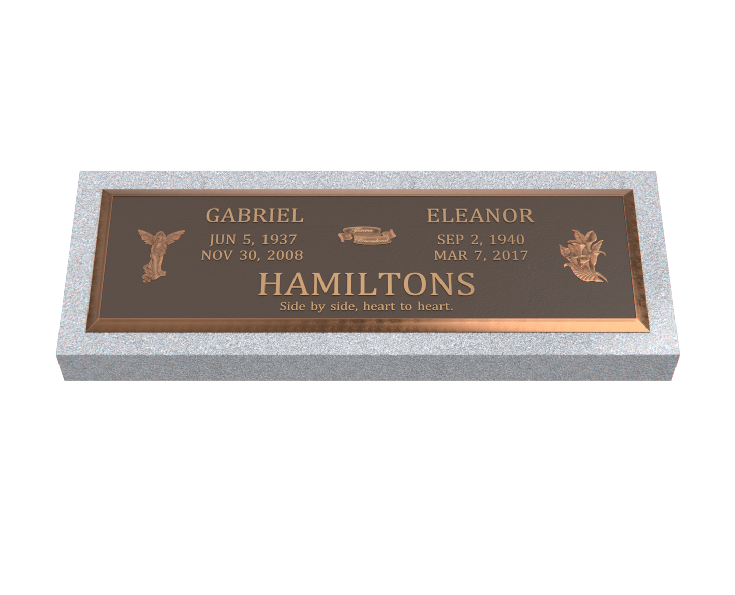 Premium Bronze Plaque 44"x 14" with Granite Base