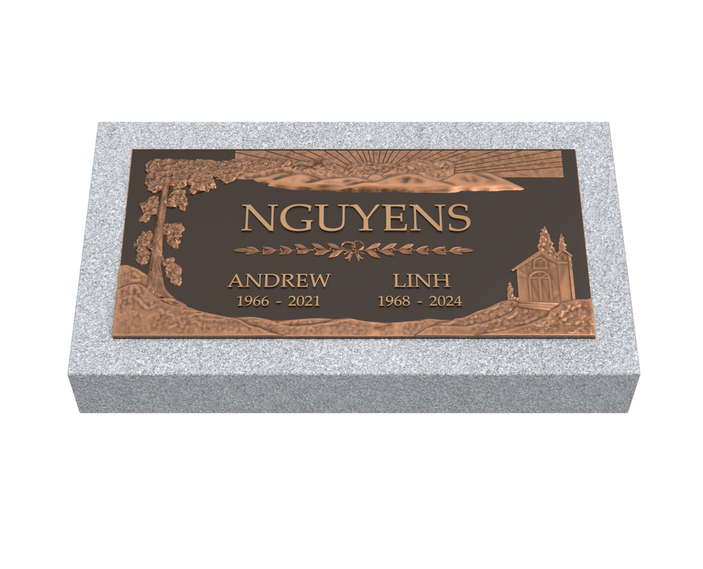 Premium Bronze Plaque 24"x 12" with Granite Base