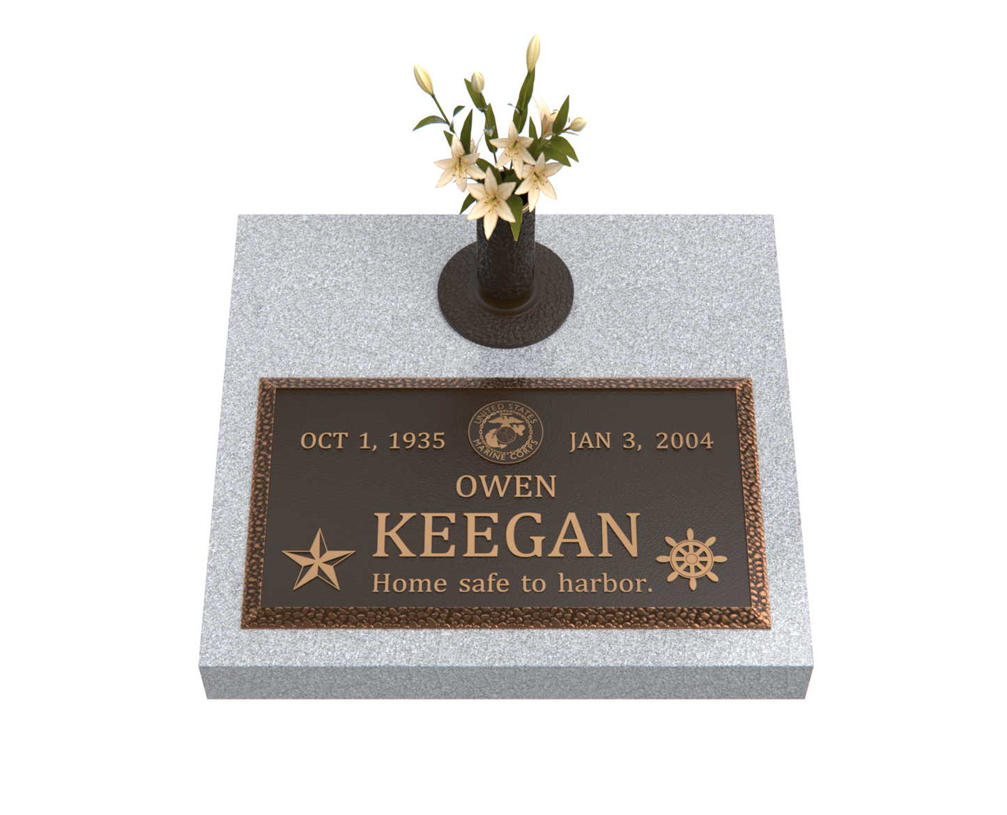 Premium Bronze Plaque 28"x 16" with Granite Base