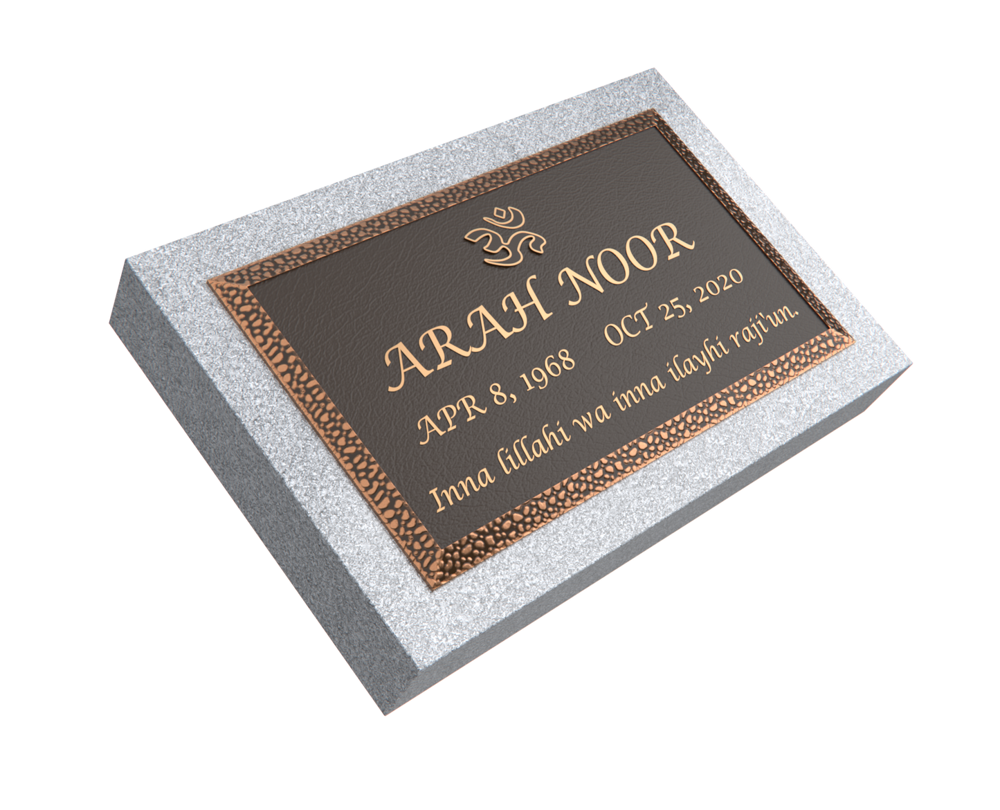 Premium Bronze Plaque 24"x 14" with Granite Base