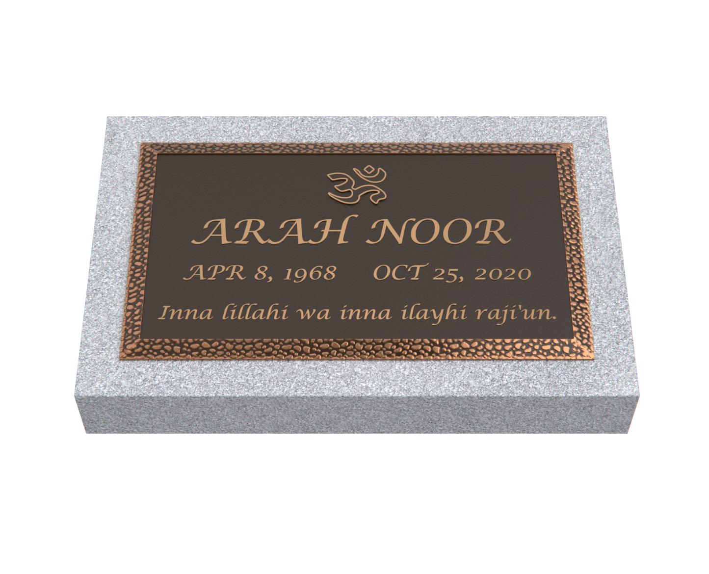 Premium Bronze Plaque 24"x 14" with Granite Base
