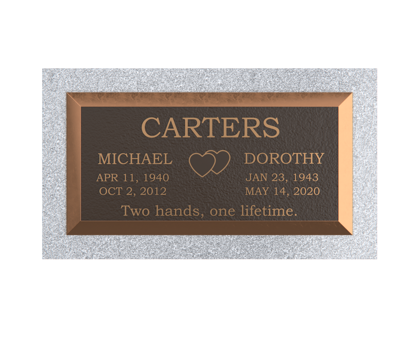 Premium Bronze Plaque 24"x 12" with Granite Base