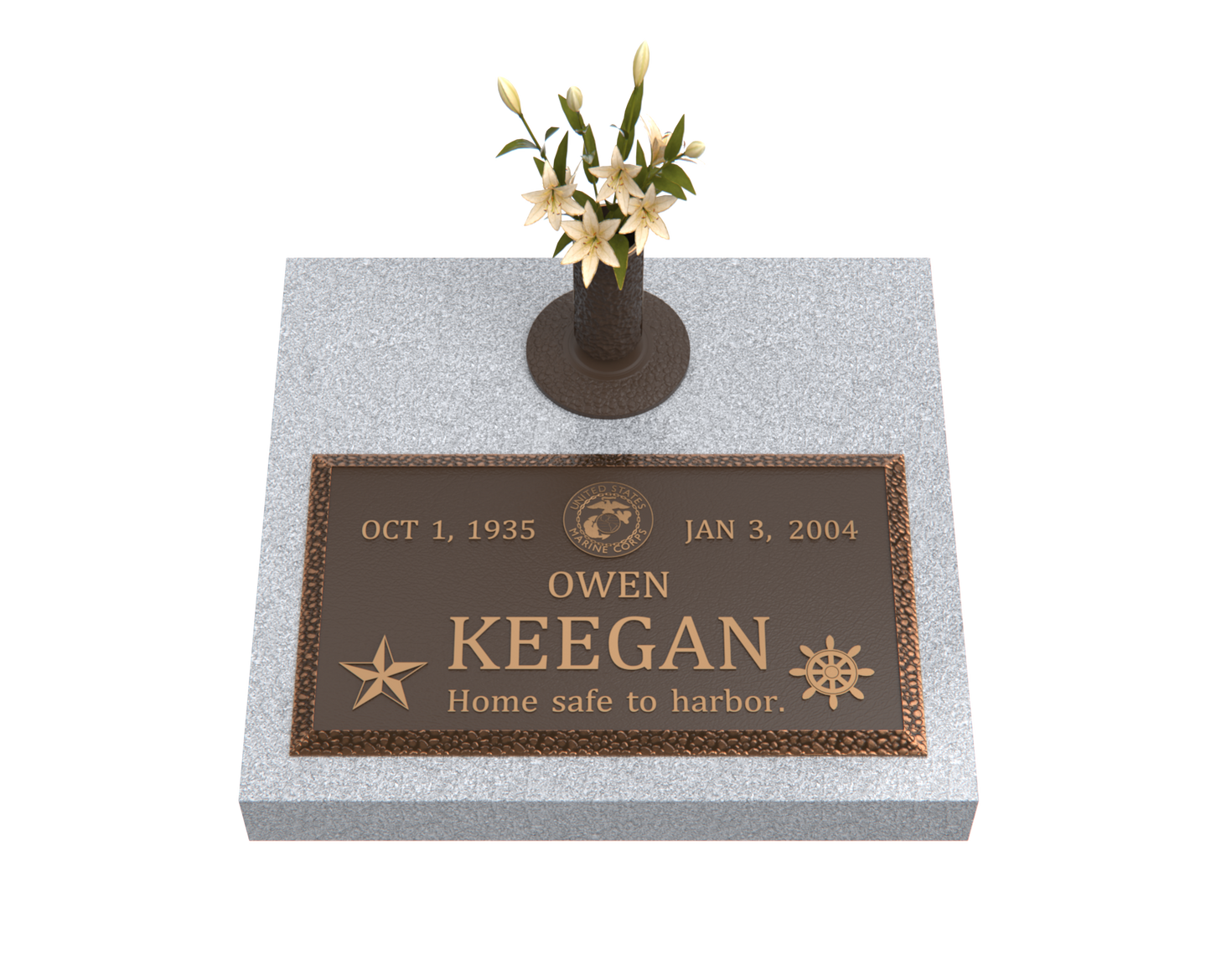 Premium Bronze Plaque 28"x 16" with Granite Base