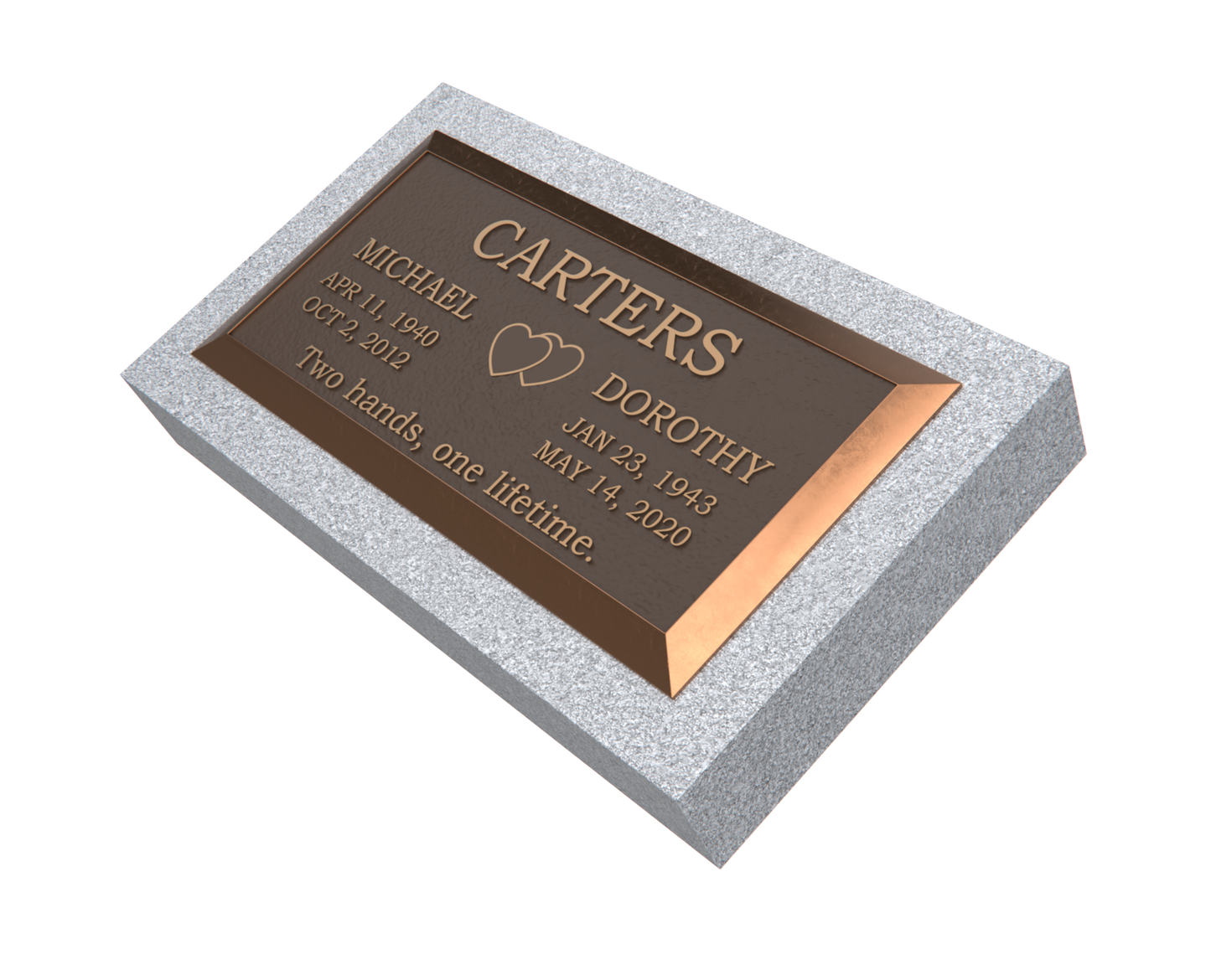 Premium Bronze Plaque 24"x 12" with Granite Base