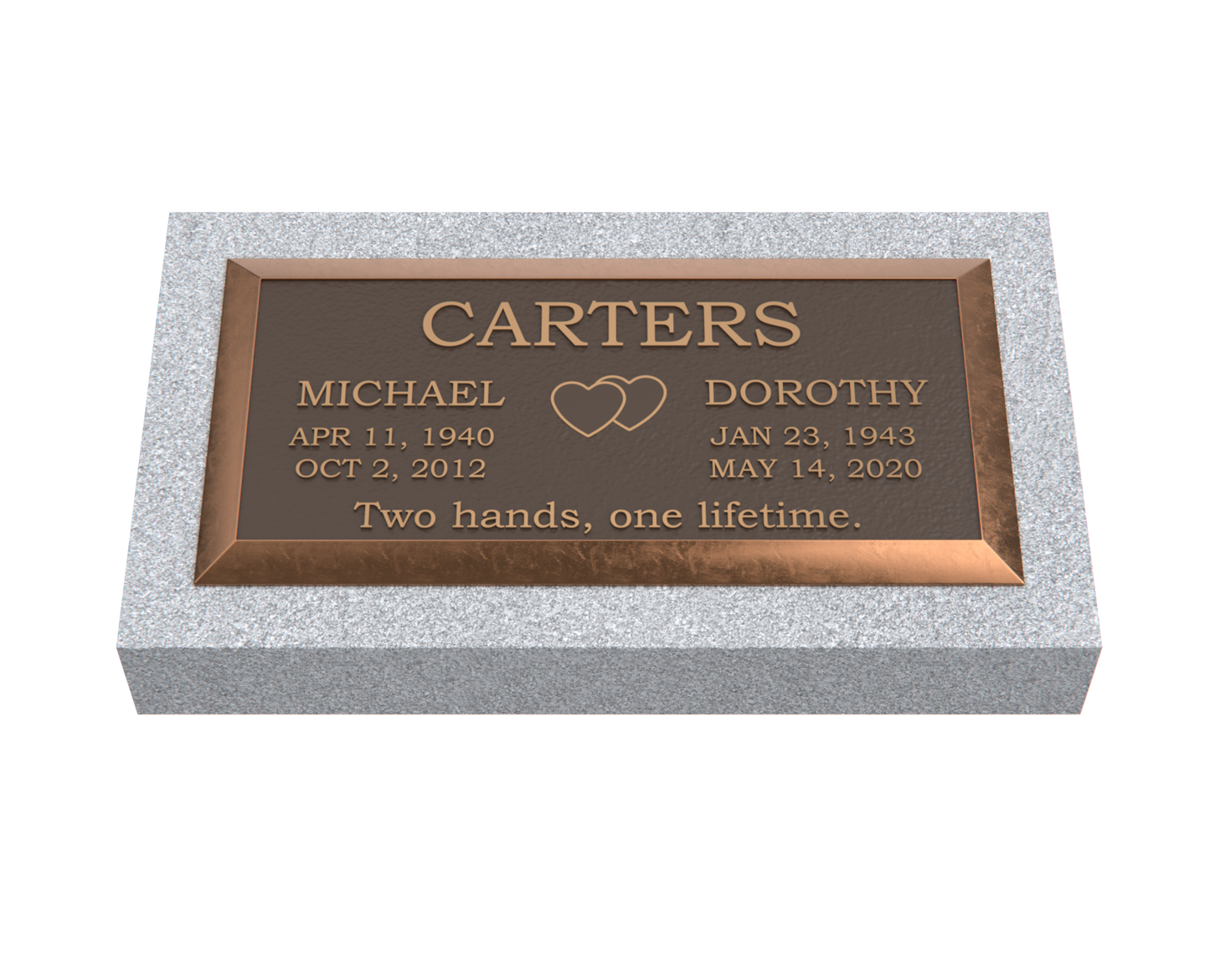 Premium Bronze Plaque 24"x 12" with Granite Base