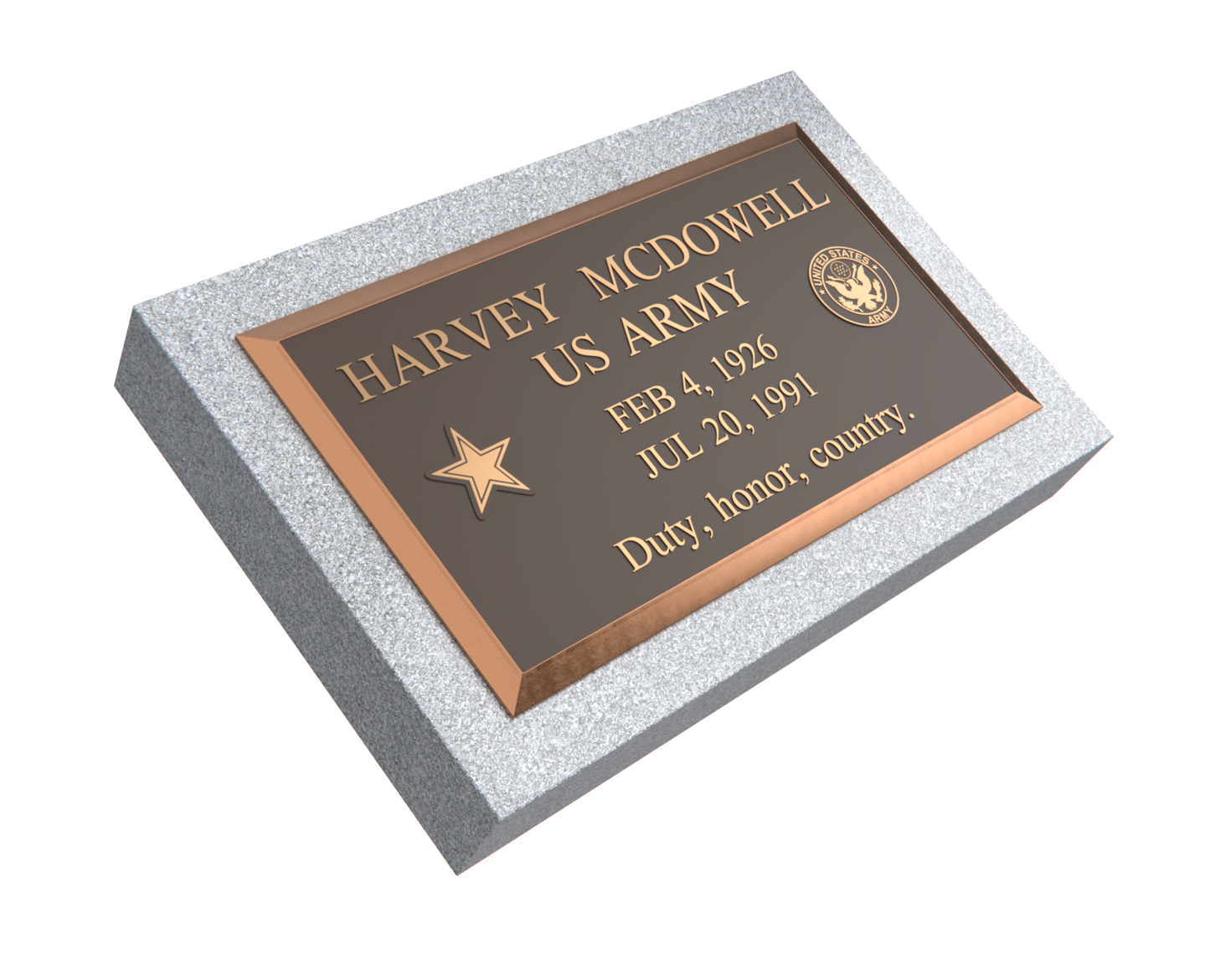 Premium Bronze Plaque 24"x 14" with Granite Base
