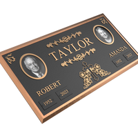 Premium Bronze Companion Plaque with Dual Portraits 24"x 12"