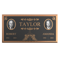 Premium Bronze Companion Plaque with Dual Portraits 24"x 12"
