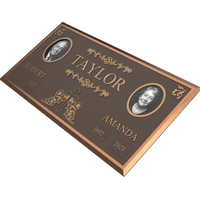 Premium Bronze Companion Plaque with Dual Portraits 24"x 12"