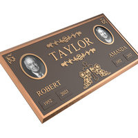 Premium Bronze Companion Plaque with Dual Portraits 24"x 12"
