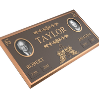 Premium Bronze Companion Plaque with Dual Portraits 24"x 12"