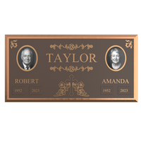 Premium Bronze Companion Plaque with Dual Portraits 24"x 12"