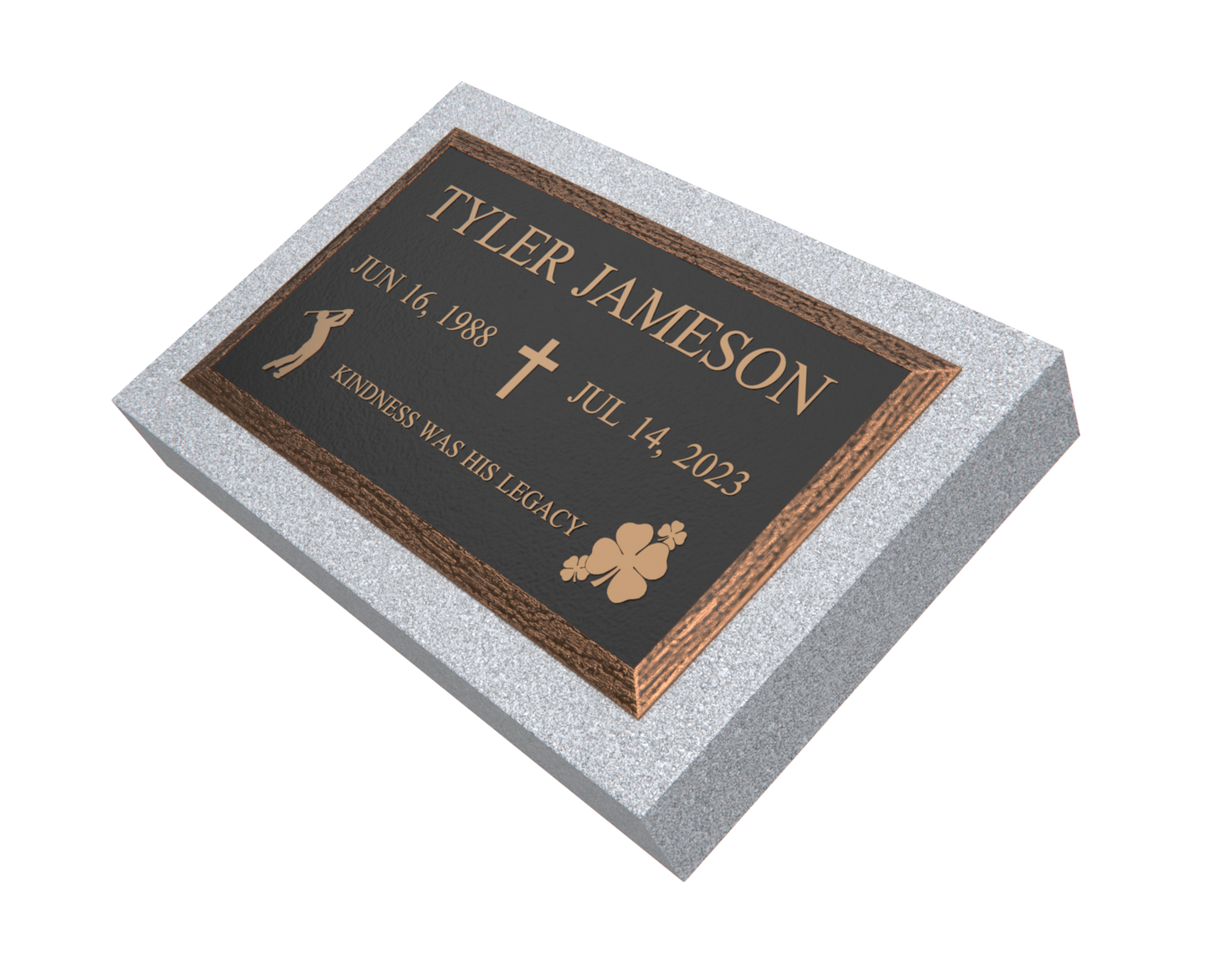 Premium Bronze Plaque 24"x 14" With Granite Base