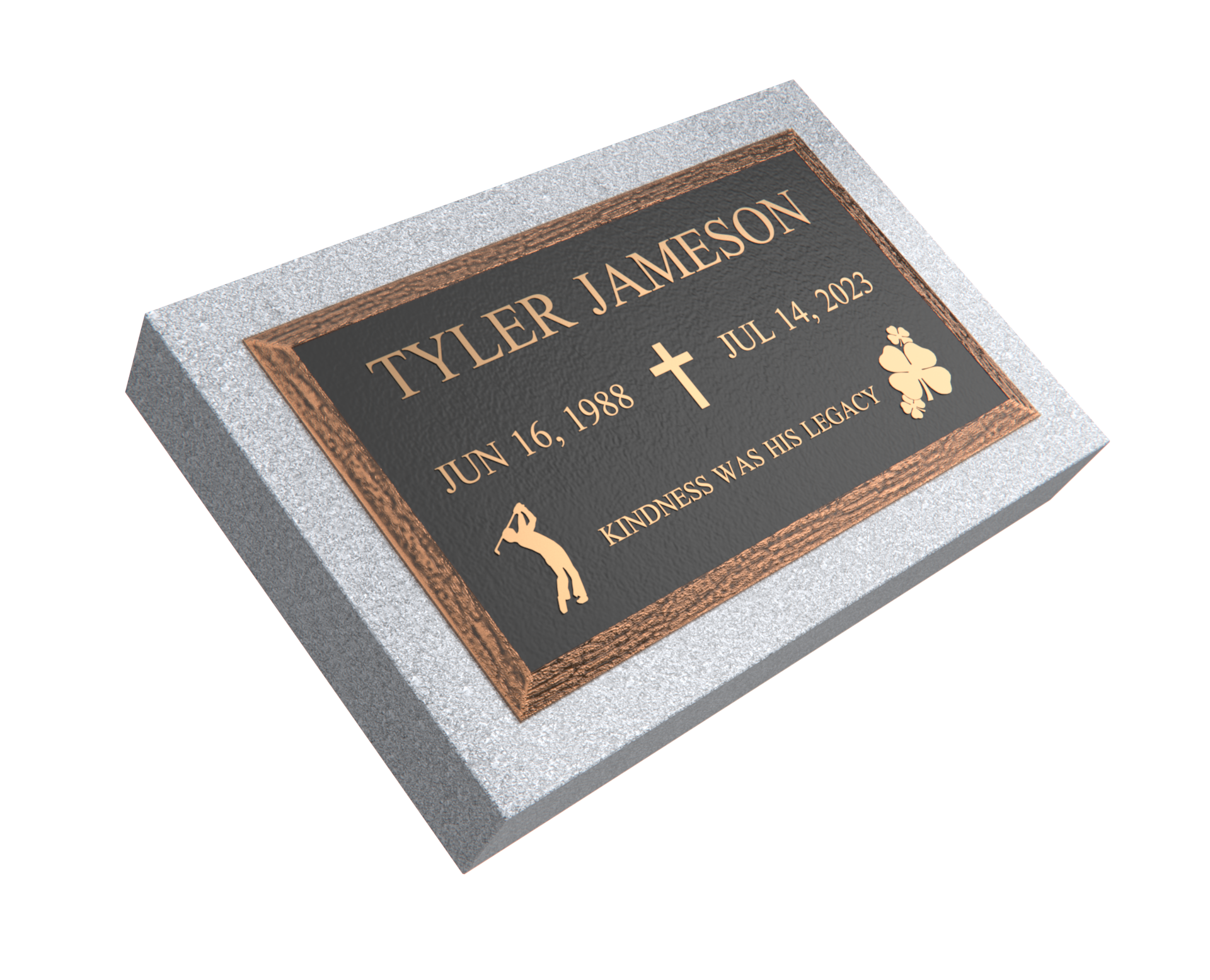 Premium Bronze Plaque 24"x 14" With Granite Base