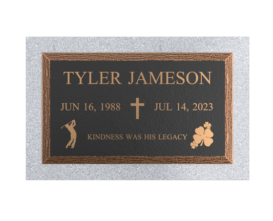 Premium Bronze Plaque 24"x 14" With Granite Base